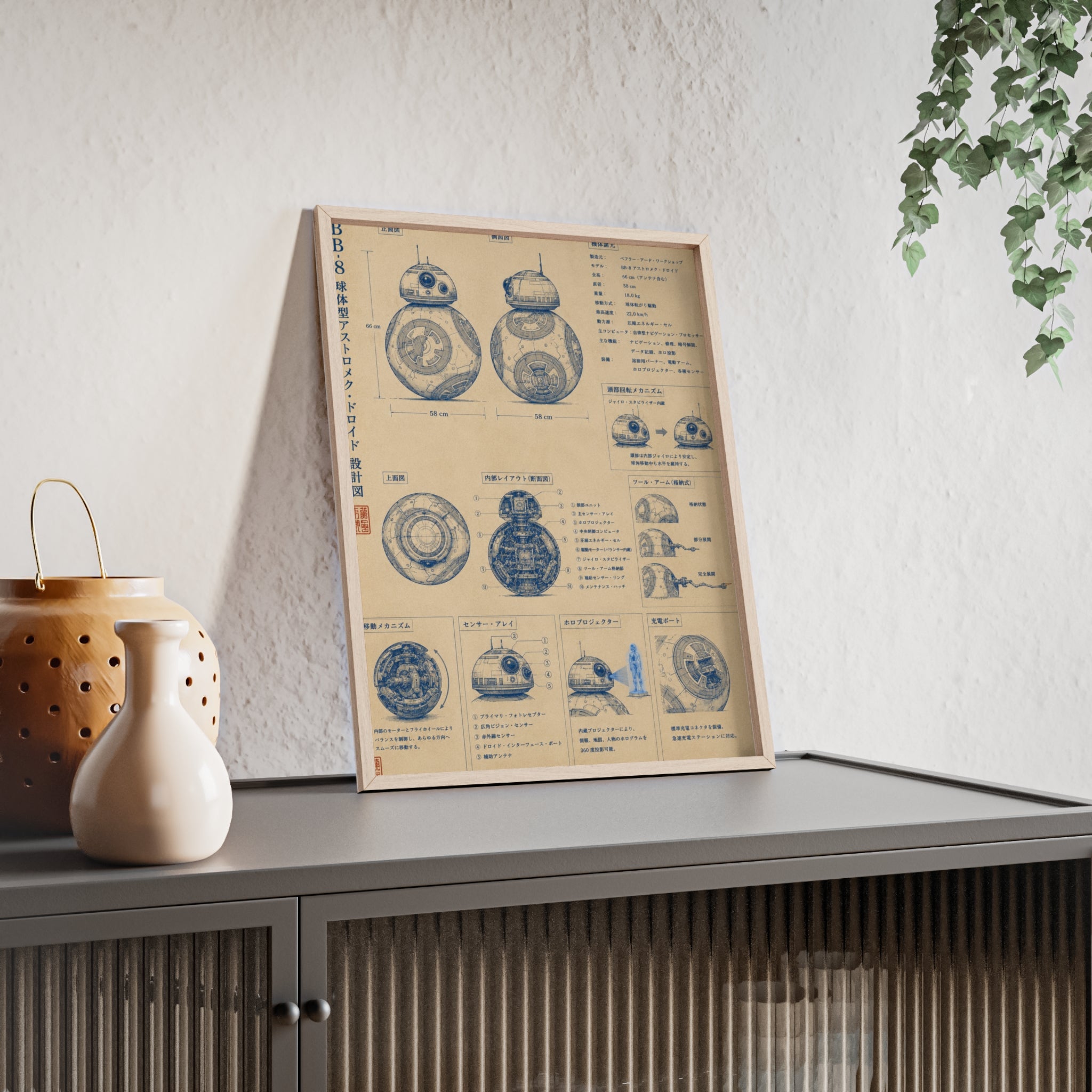 Roller Blueprint Poster