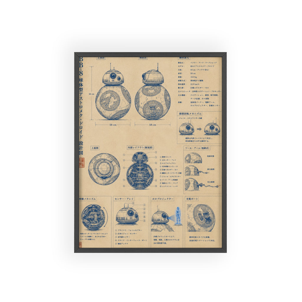 Roller Blueprint Poster