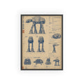 Mechanical Walker Blueprint Poster