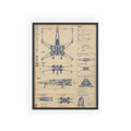 X-Wing Blueprint Poster