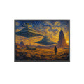 Galactic Sunset Poster  — Starship Landscape Wall Art